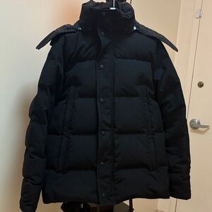 CANADA GOODE FUR HOOD Men's Black Puffer Jacket Size M